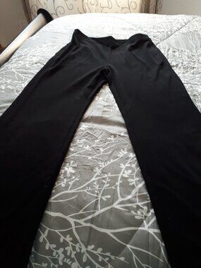 Side Zip Flare Leg Pants Black - Size XL
